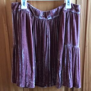 Madewell crushed velvet skirt